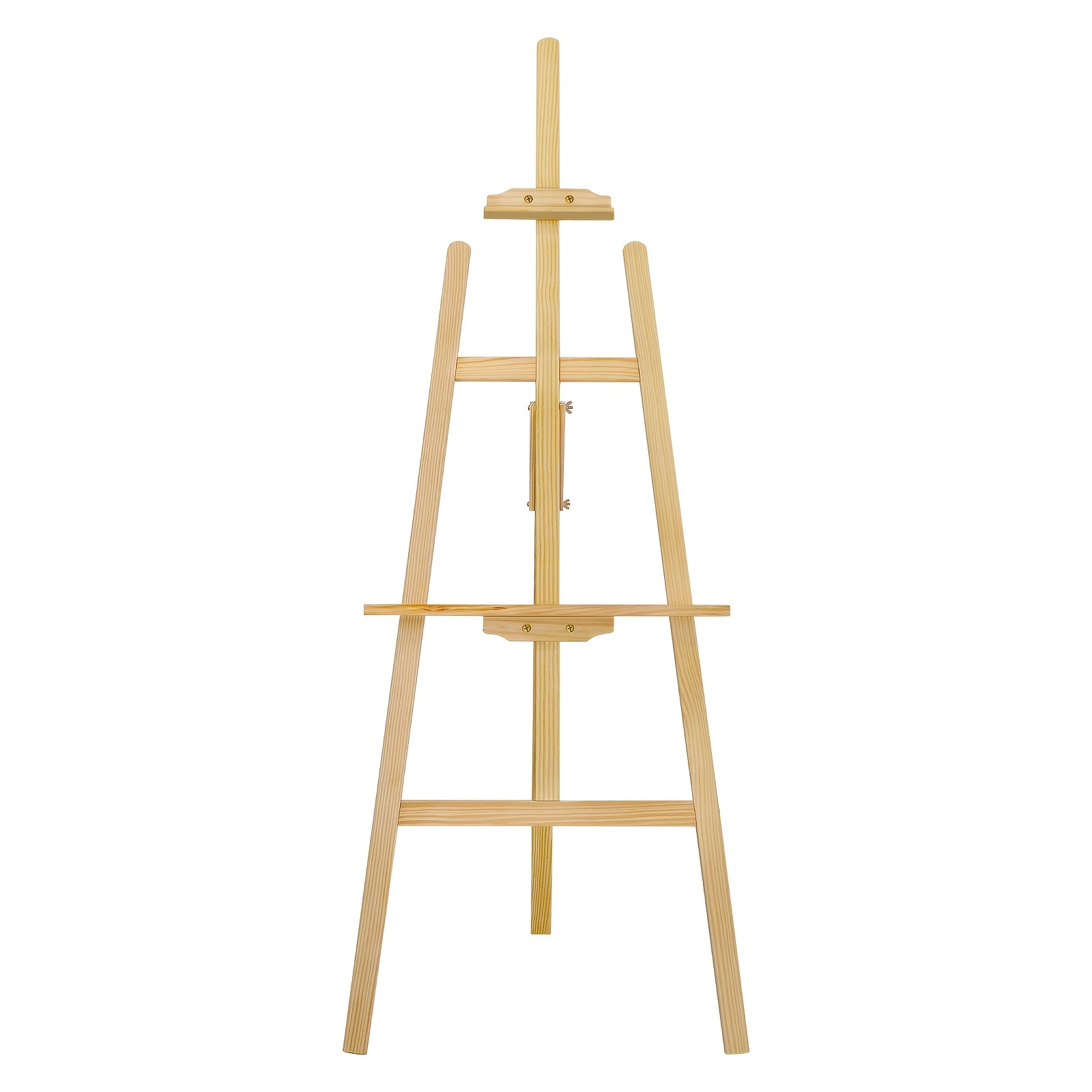 Image of Easel Stand For Wedding, Easel Display Stand 59" Canvas Stand For Painting Wedding Poster, Wedding Welcome Sign With Stand, Wedding Table Plan Board, Wooden Easel Stand For Painting, Art Poster Easel