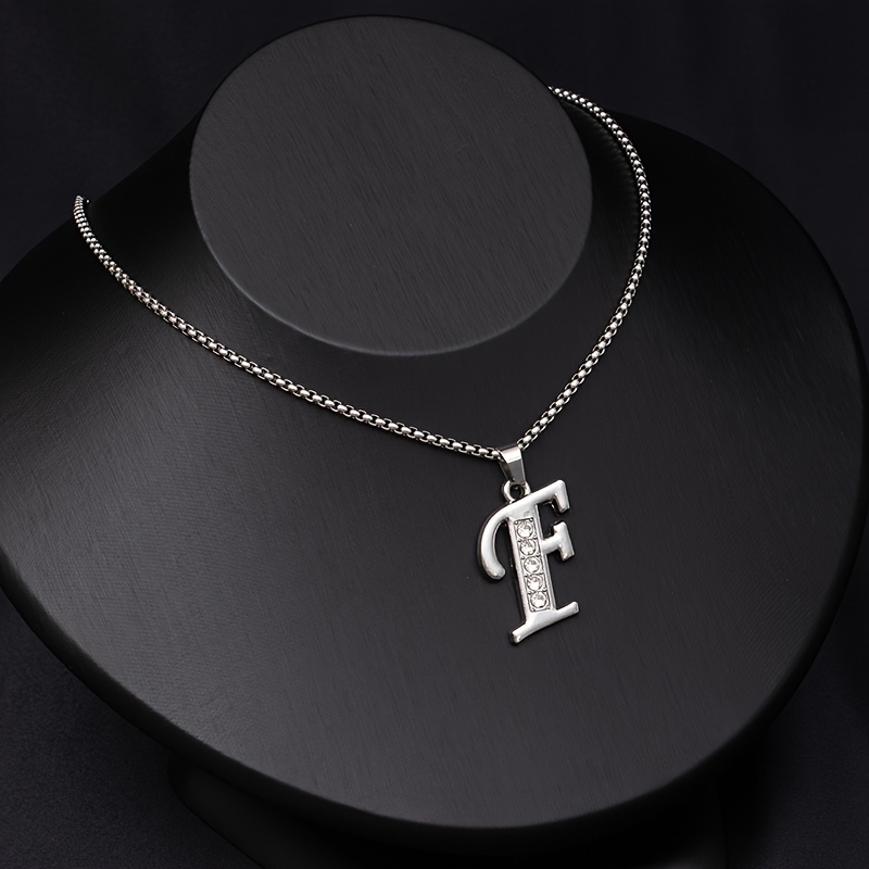 Simple Stylish Women's 26 English Letters Titanium Steel Necklace