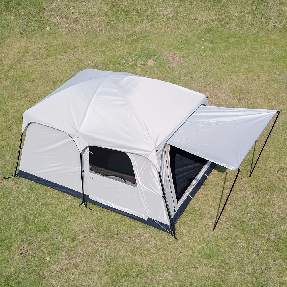 

Compact Outdoor Tent With 2 Bedrooms & Living Room - Waterproof Polyester, , Zip Closure