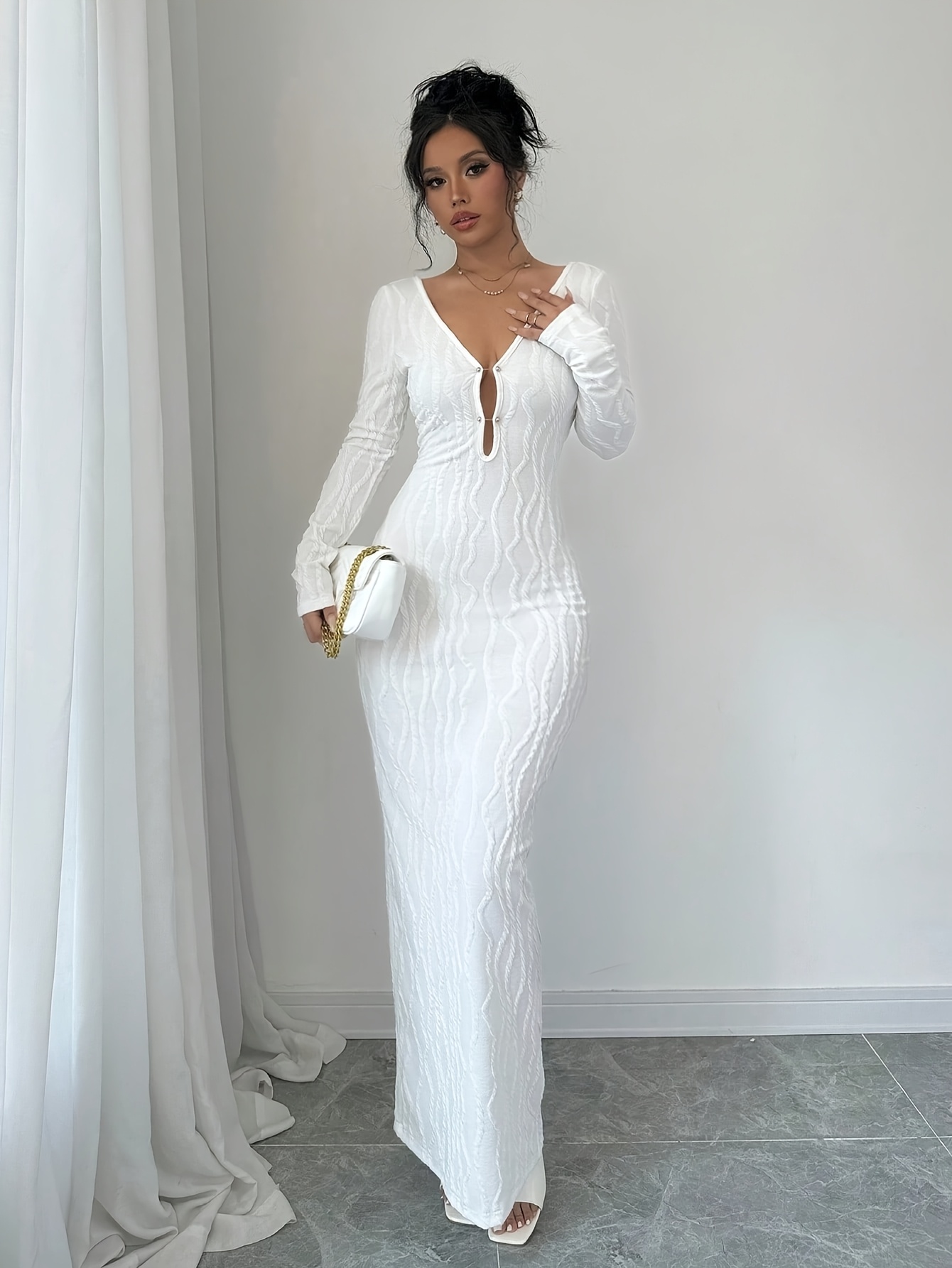 sachin and babi light blue dress Flesh Pink Sequin Evening Gown Elegant Women's Off Shoulder Party Prom –  Simplepromdress main image 1