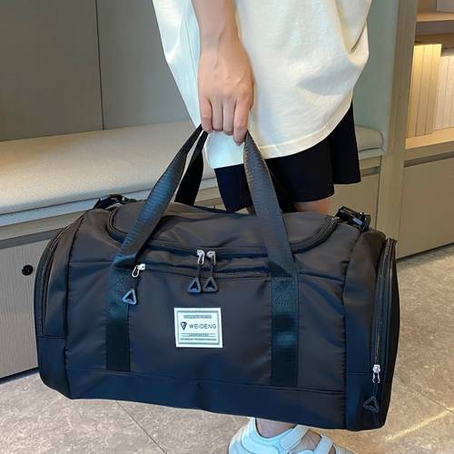 mens large capacity gym travel duffel bag durable oxford fabric with adjustable shoulder straps multiple compartments and secure zipper closure for gym short trips and daily use gym bag secure zipper closure