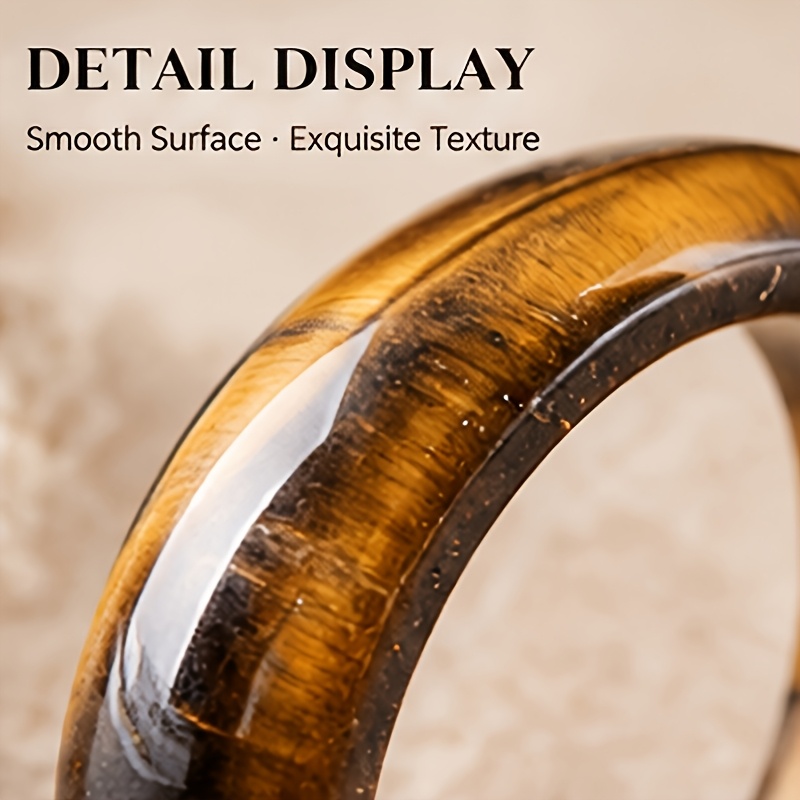 2pcs Tiger's Eye and Citrine Dual-Color Ring Set for Women