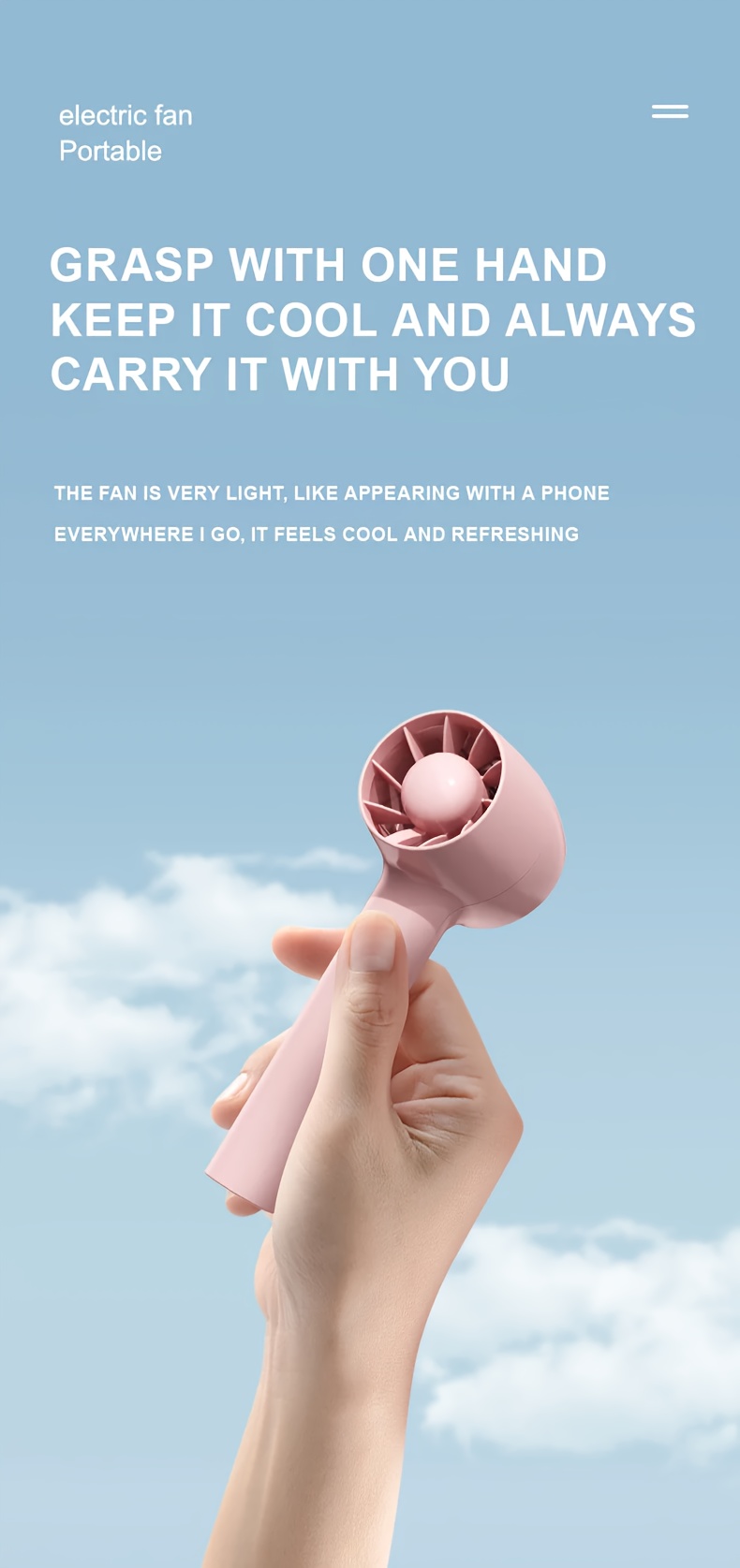 1pc mini handheld turbo small fan high wind silent desktop fan outdoor portable charging fan portable rechargeable fan for outdoor use details 5