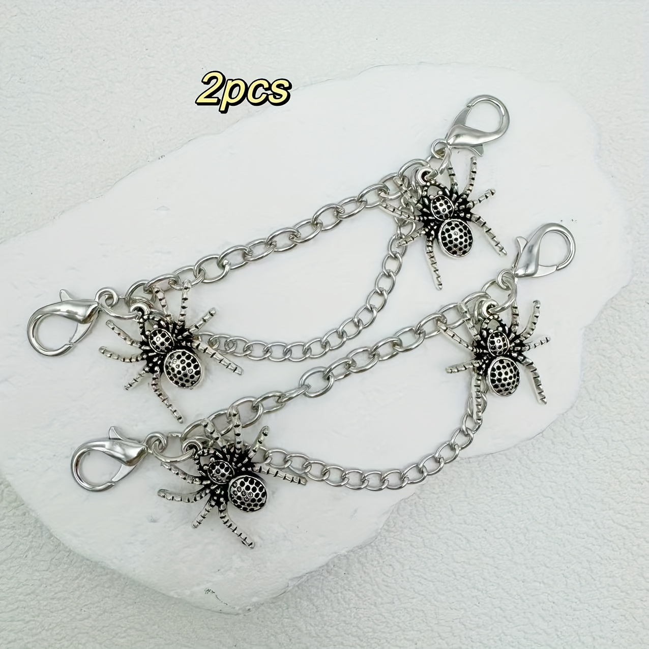 2pcs Of Spider Pendant Double-layer Shoelaces, Detachable Shoelaces, Shoe And Boot Decoration Additions, Suitable For Halloween Outfits
