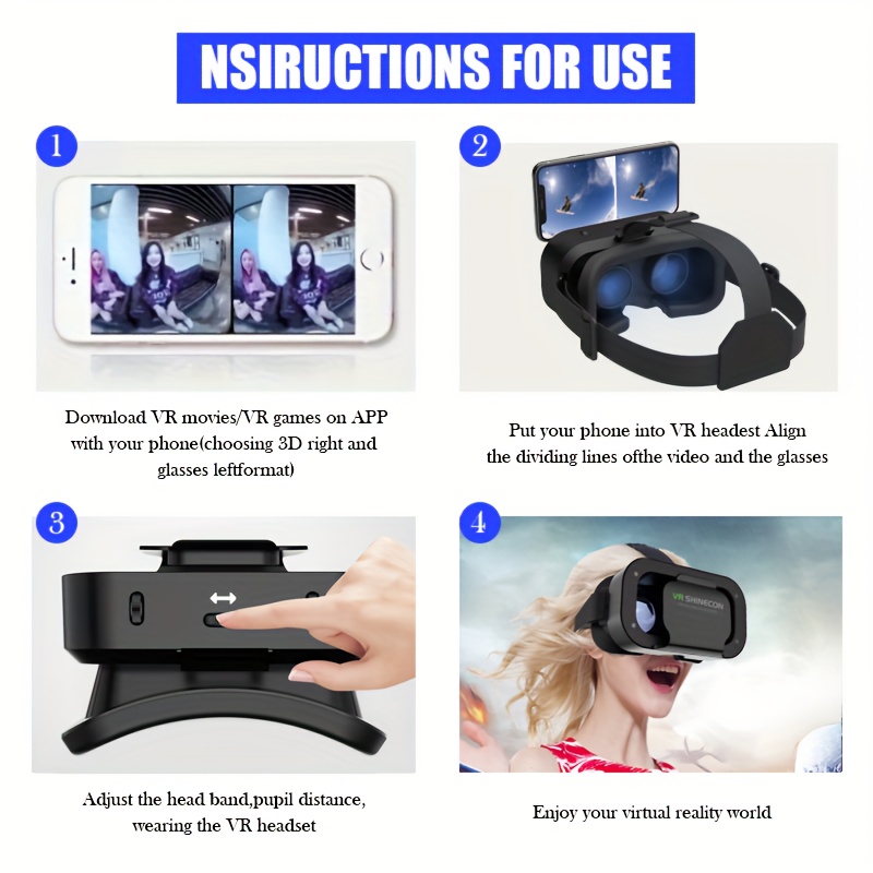 2025 4K virtual reality glasses for smartphones.