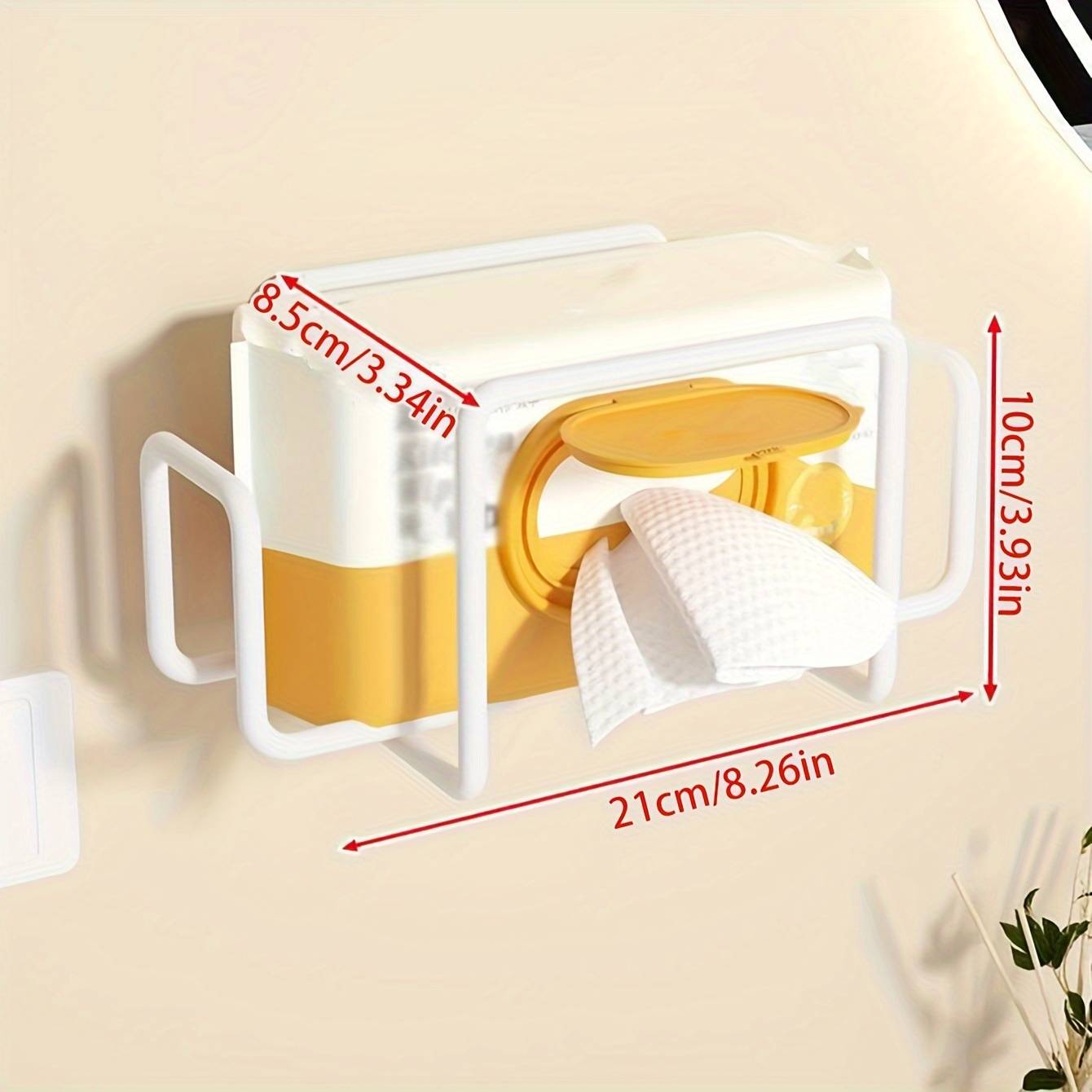 TEMU 1 support pour mouchoirs humides, installation perçage avec de type pâte, accroché au mur du distributeur de mouchoirs humides et de la boîte de