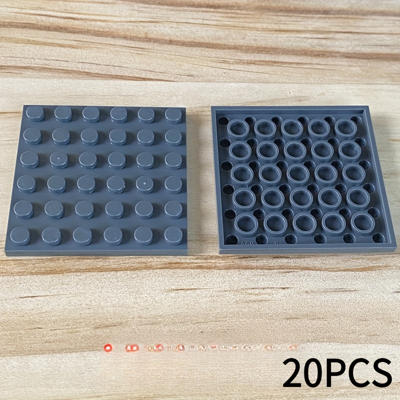 20pcs 6x6 High Brick Building Blocks MOC 3958 Compatible Durable ABS Material
