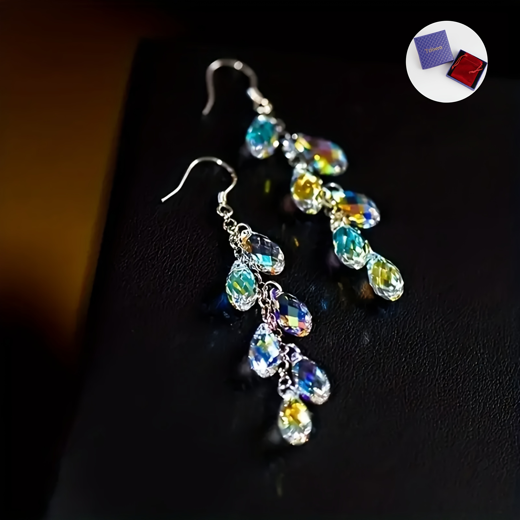 

1 Pair Of Fashionable And Tassel Earrings, Elegant Teardrop Earrings, Women' Vacation Accessories Jewelry