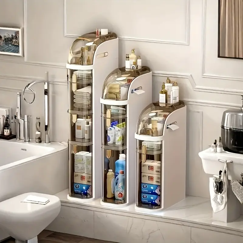 armário de armazenamento de 3/4 nível com de visualização - sem instalação requerida. organizador de casa de banho, cozinha, sala e quarto com design de . de armazenamento e durável. detalhes 6