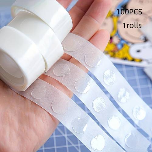 100 200 400 600 800pcs transparent double sided tape pvc suitable for scrapbooks and handicrafts