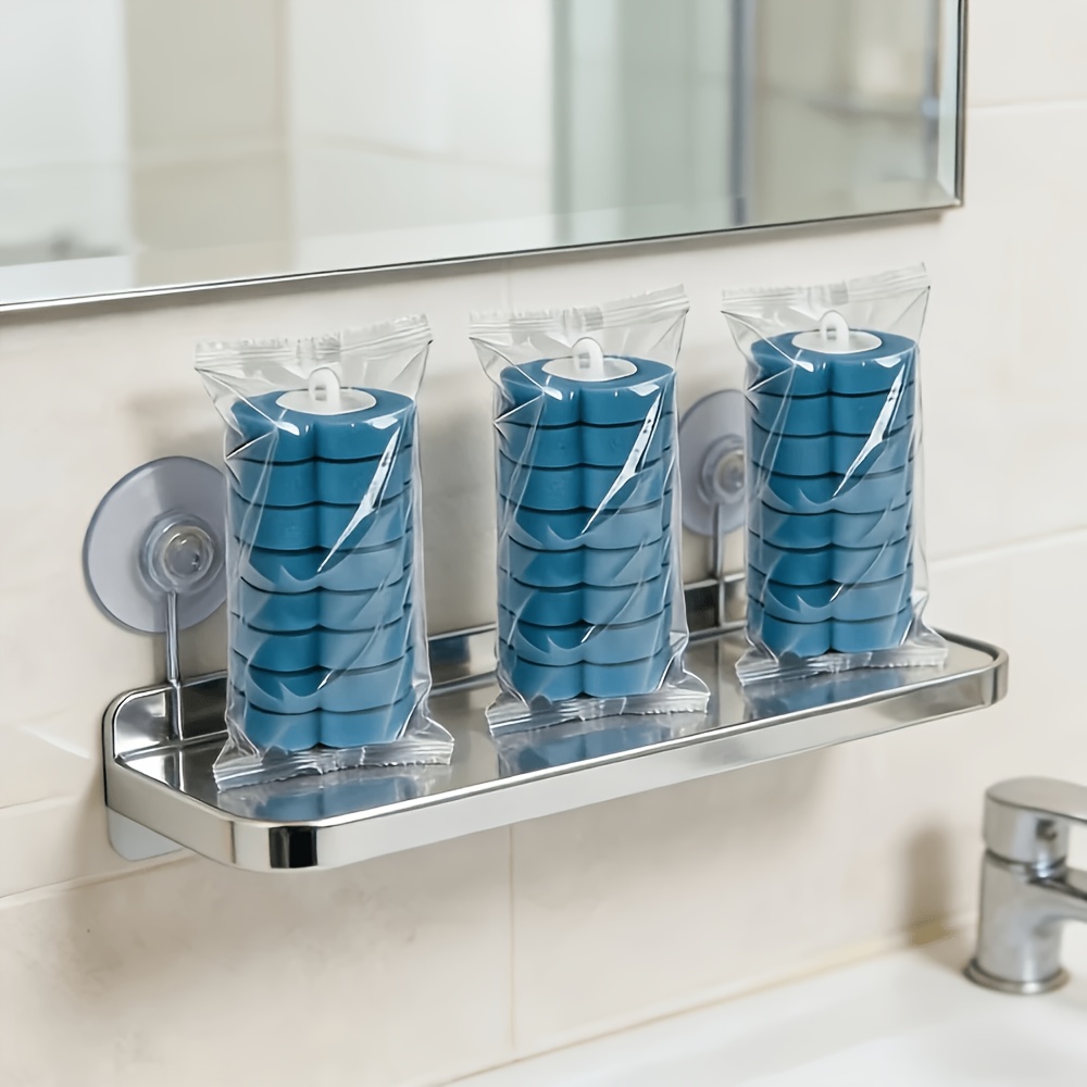 TEMU Sac d'emballage transparent 3 couleurs Tête de rechange pour brosse de toilette, Tampon de rechange jetable pour brosse de toilette (Tête de