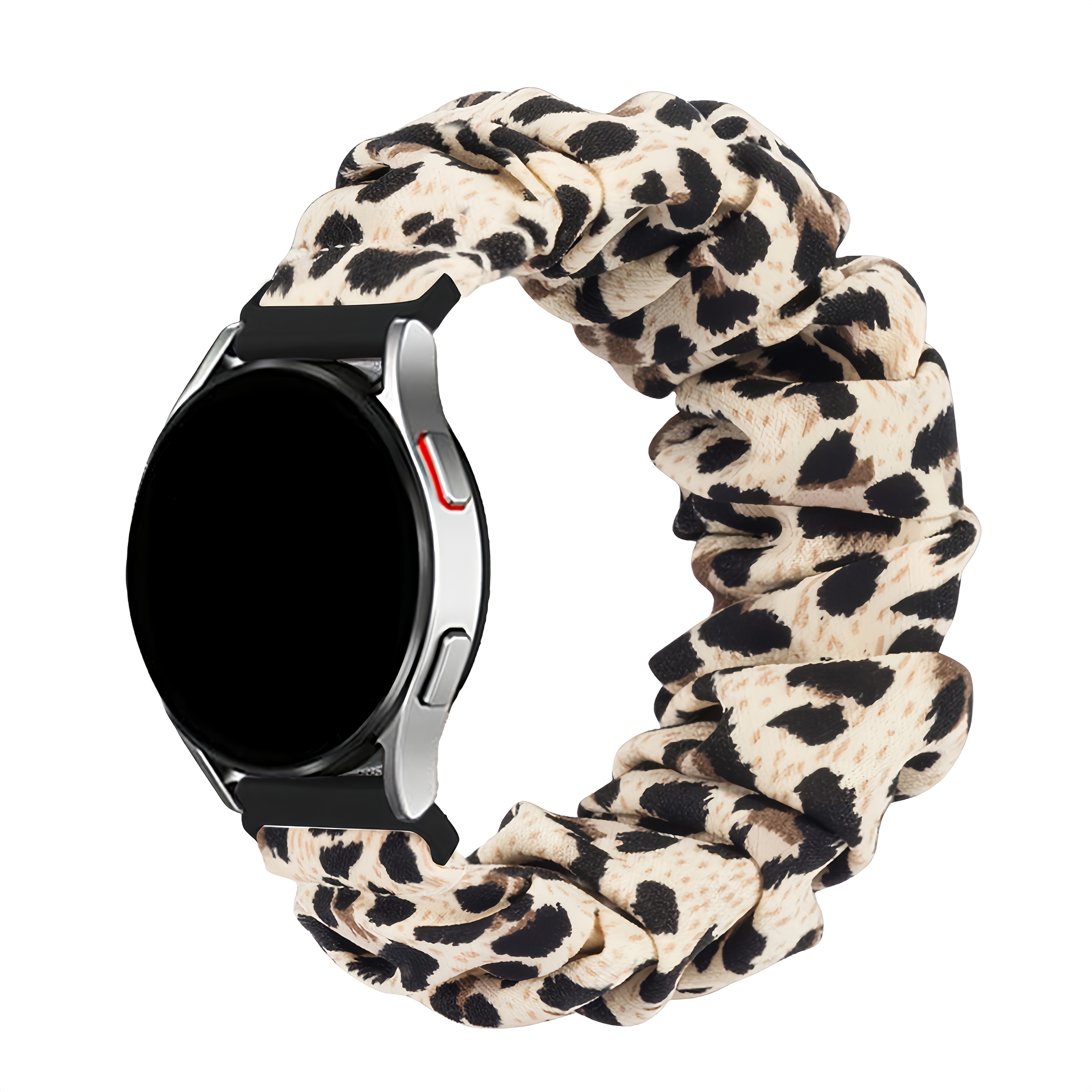 TEMU Printed Hair Tie Elastic Watch Band 20mm Replacement Strap Compatible With Galaxy Watch 7 6 5 4 Fe 40mm 44mm, Watch 6 Classic 47mm 43mm, Watch 5