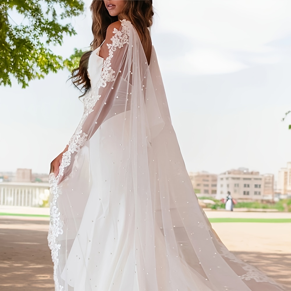 A 3-Meter Long Elegant And Luxurious Beaded Bridal Shawl * Wedding  Photography. an Essential Gift for Holidays, Suitable for * * *.