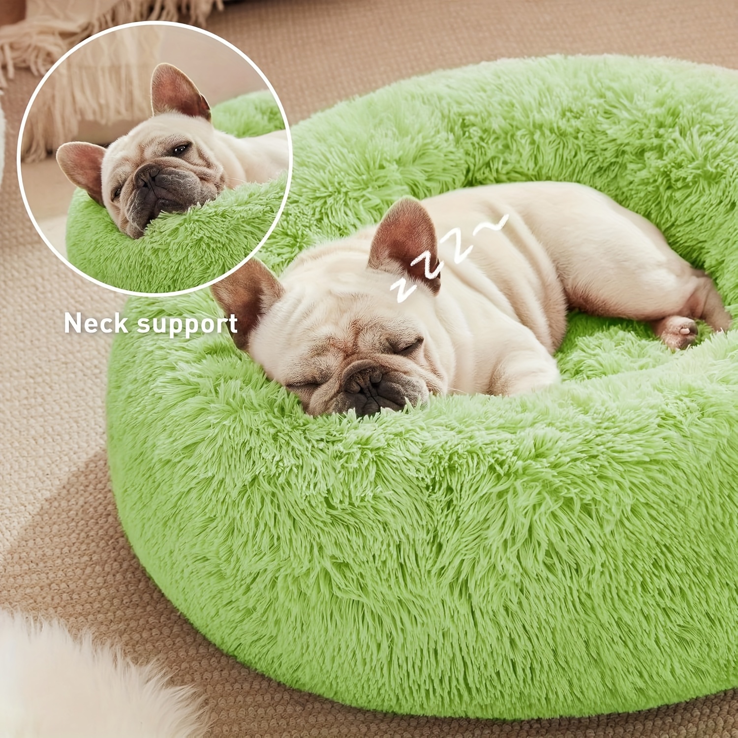 pieza cama redonda peluche mascotas perros gatos ultra Temu Brazil