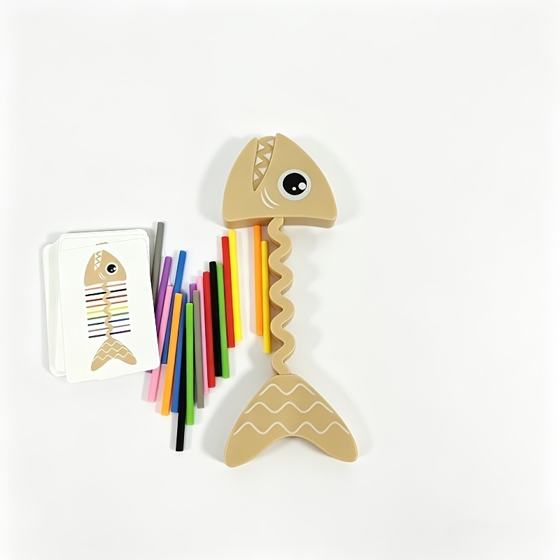 TEMU A Fishbone- Matching Game With Patterned Cards, A Tabletop Game That Challenges Players' Reaction Times, Group Fun And Brain Training. Desktop
