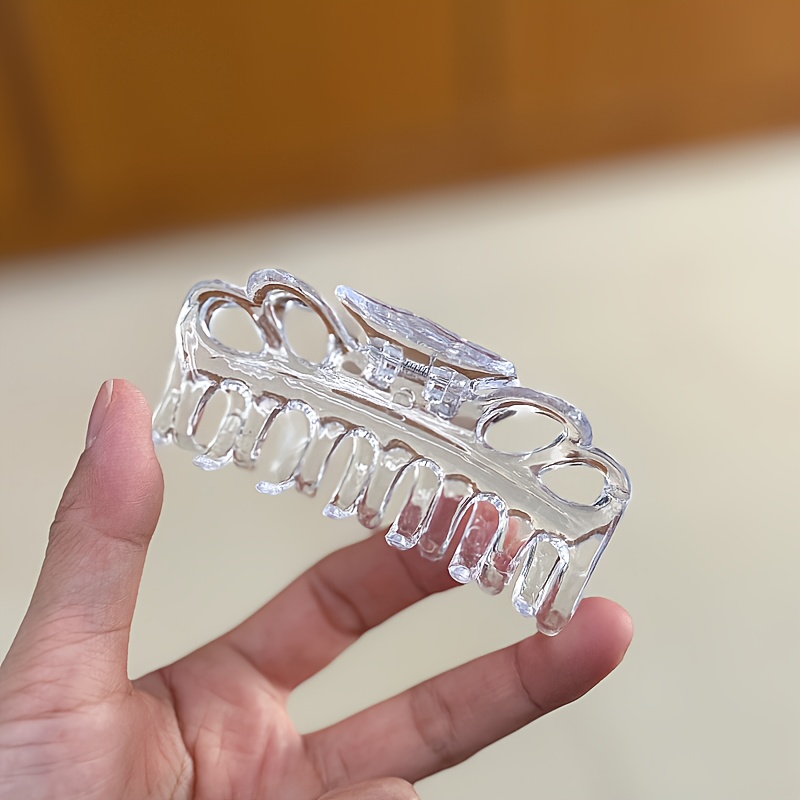 TEMU Un clip para el cabello de hueca transparente, individualmente