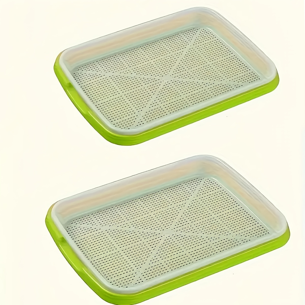 TEMU 4pcs Quick Harvest Seed Germination Kit, Contemporary Plastic With Drainage Holes, Lightweight, No Electricity Needed, For Peas, Beans, Wheat,