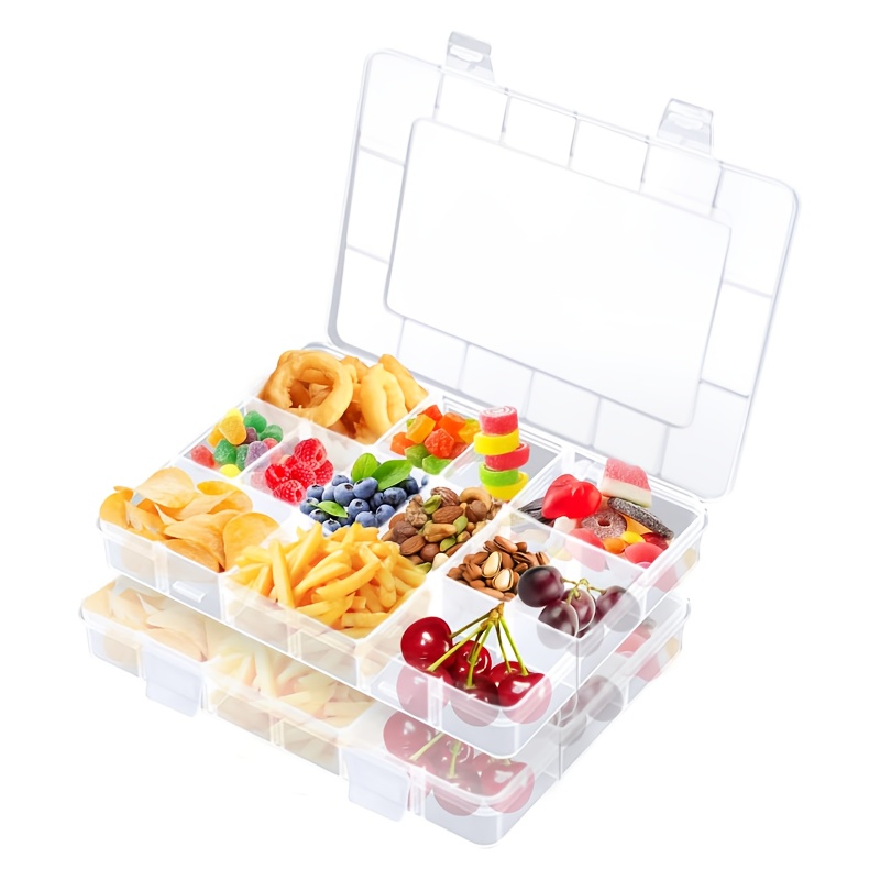 Paquete De 2 Cajas De Aperitivos – Bandeja De Servir Dividida