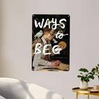 2d flat 1pc ways to beg tj metal wall art 2d flat iron sign with ornate design pre drilled for easy hanging weather resistant for home office decor 7 87x11 8 inches metal wall art decor room decor