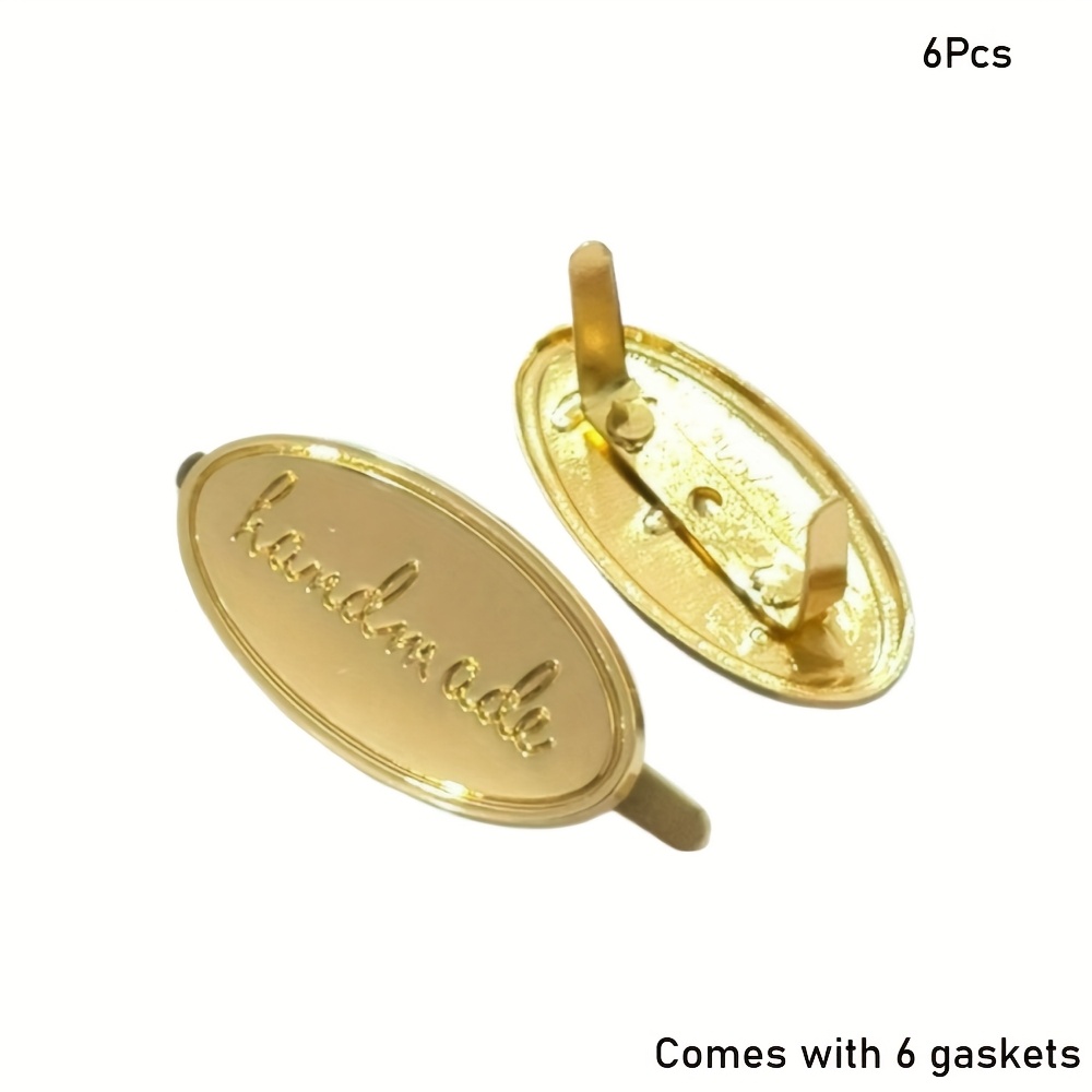 E-shop 6 Stück handgefertigte Buchstaben-Schnallen-Accessoires geeignet für DIY-Geldbörsen, Handtaschen, Hüte, Kleidung, Nähen, Deko-Accessoires,