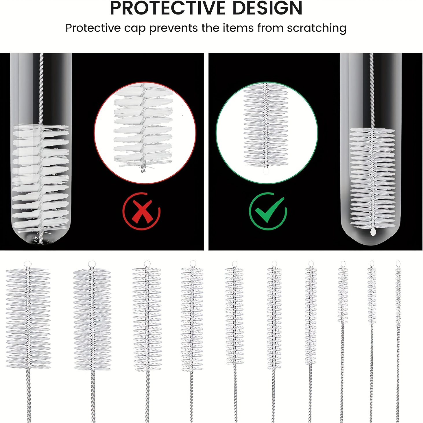 2/4/6pcs Extra Long Straw Cleaning Brush Set