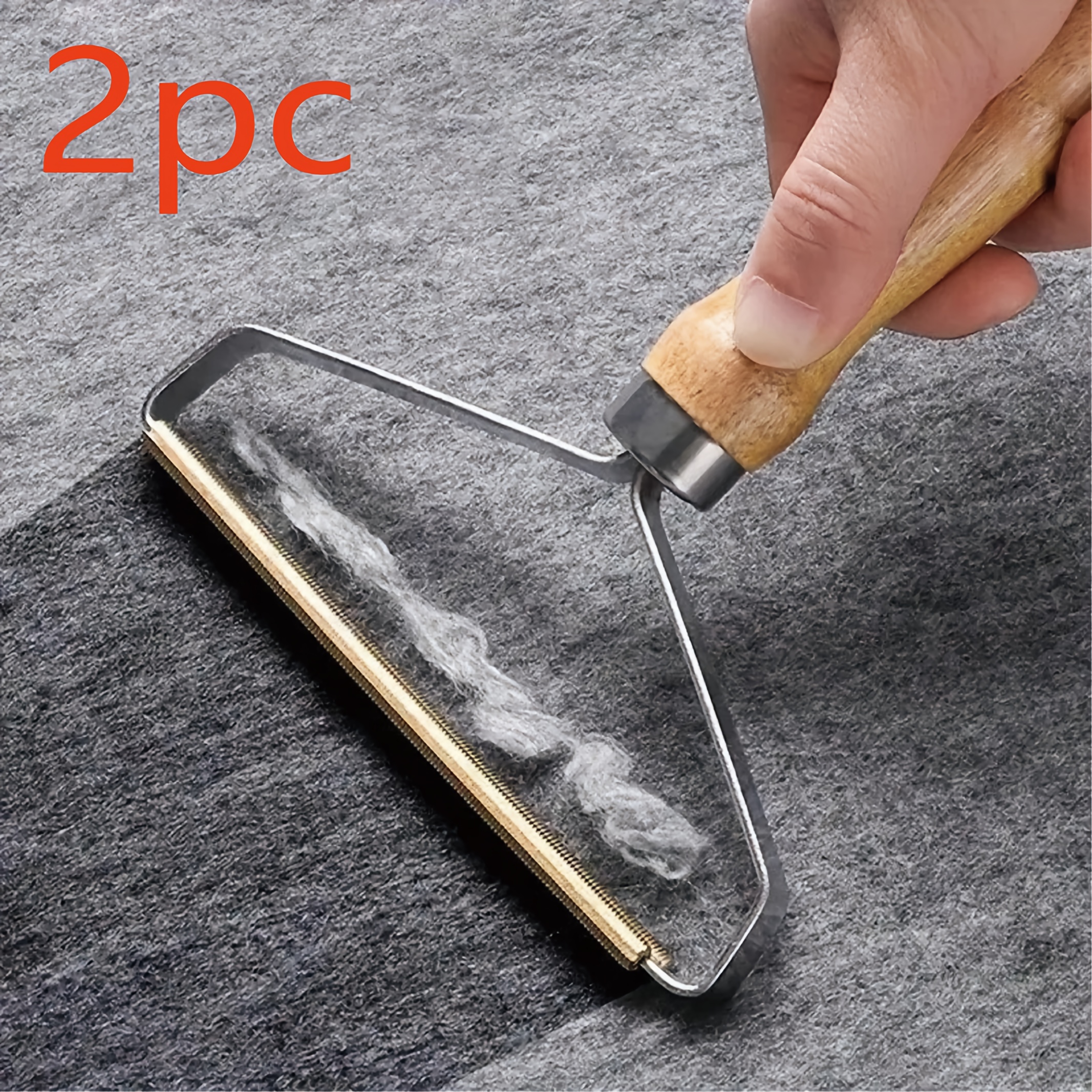 Image of 2pcs Of A 2-in-1 Portable Lint Remover - Removes Pet Hair From Clothes, Sofas, And Carpets, Featuring A Double-sided Fabric Razor, Making It An Ideal Gift For - Includes 2 Items