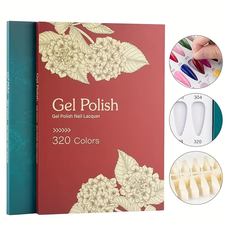 

320-color Nail Color Board Inlaid Nail Gel Display Board Sample Card Display Book + 480 Water Drop