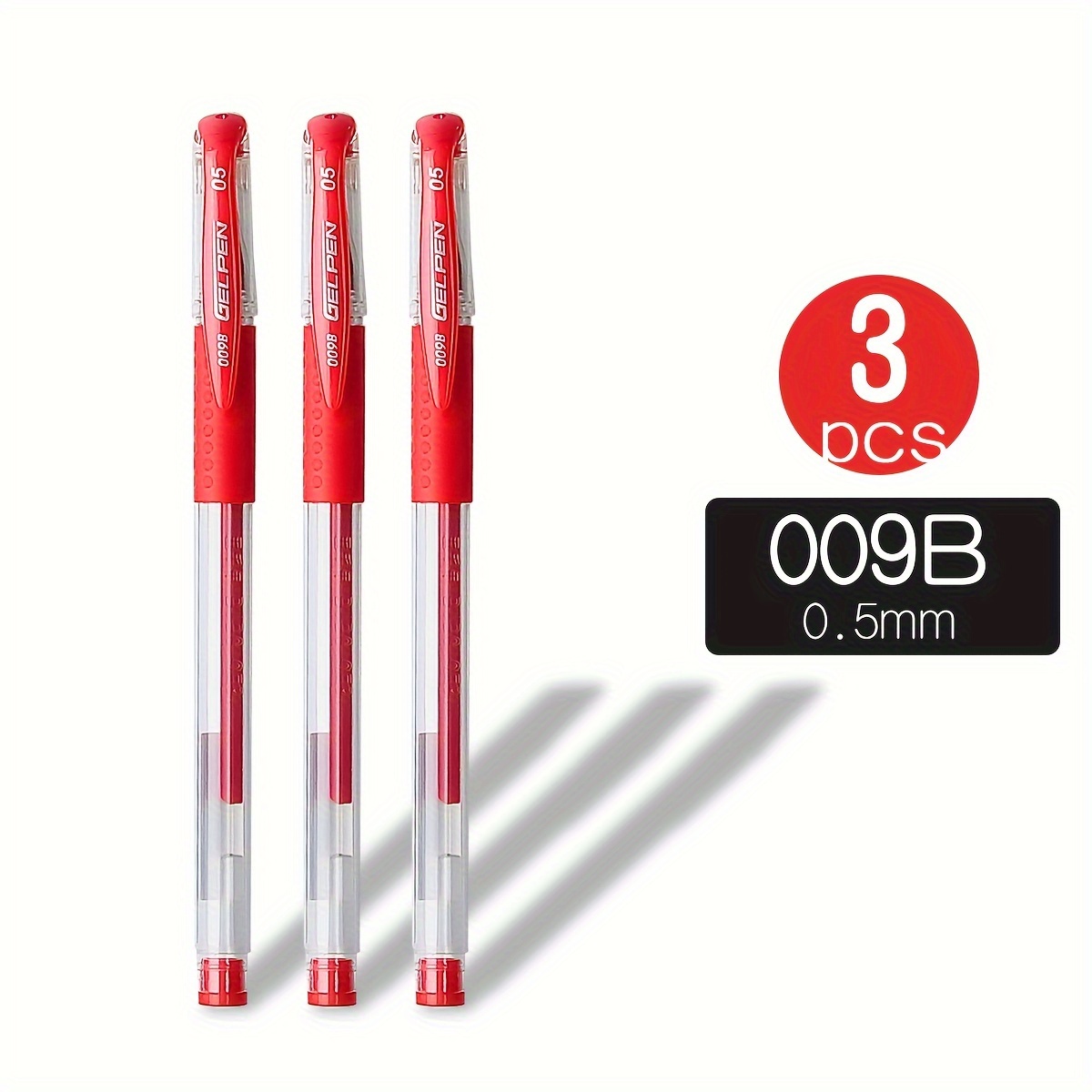 TEMU Stylo gel rouge , pointe 0,5 mm, des enseignants, idéal pour la notation, de notes et la des manuels scolaires, écriture fluide, matériau