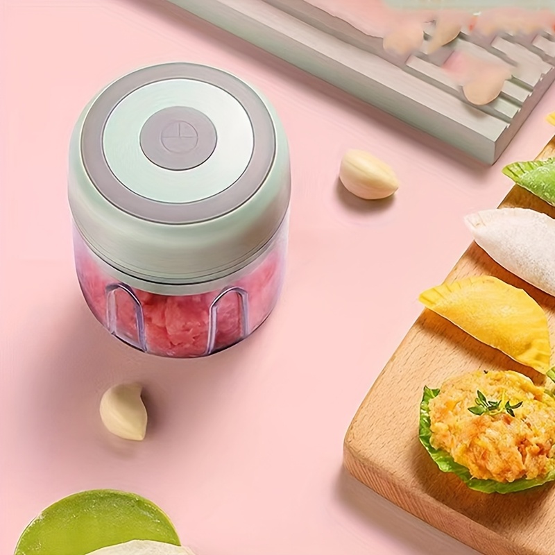 Cordless Electric Garlic Chopper and Mini Food Processor, Mini Electric Garlic Mincer with Rechargeable Battery, USB Charging Grinder - Compact Portable Design, 1600 RPM Motor Speed, Cordless Food Processor, Perfect for Garlic, Ginger, Onion