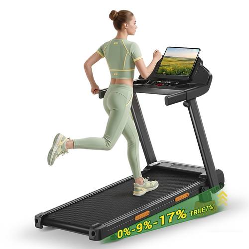 tapis roulant 4 in 1 con inclinazione manuale del 17%, tapis roulant da casa pieghevole con motore silenzioso da 3.0 , capacità 300lbs