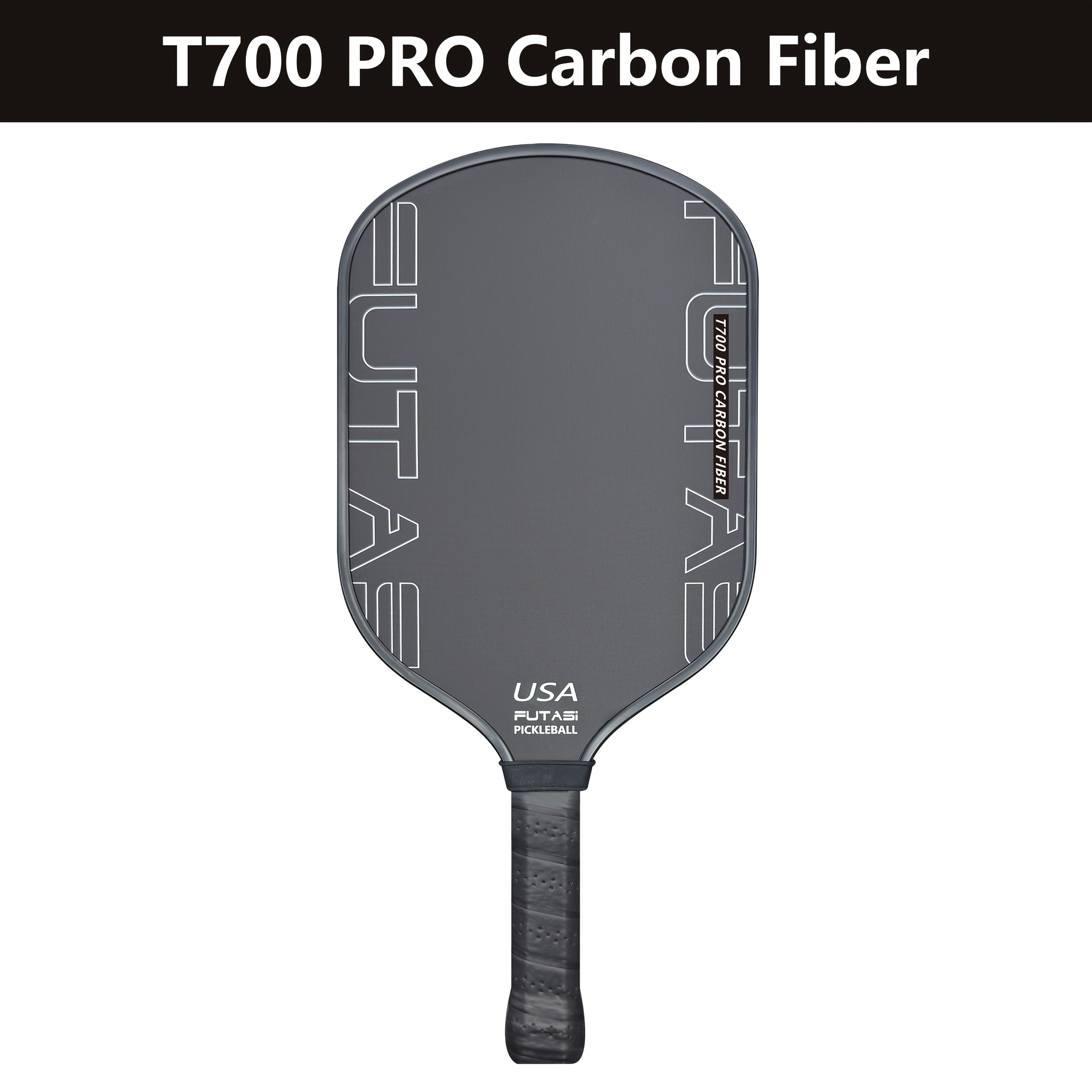 TEMU T700 Fiber Pickleball Paddle - Lightweight, High Spin, Standard Durable 16mm Thick Carbon Fiber Paddle With Rough Frosted Surface, And Control