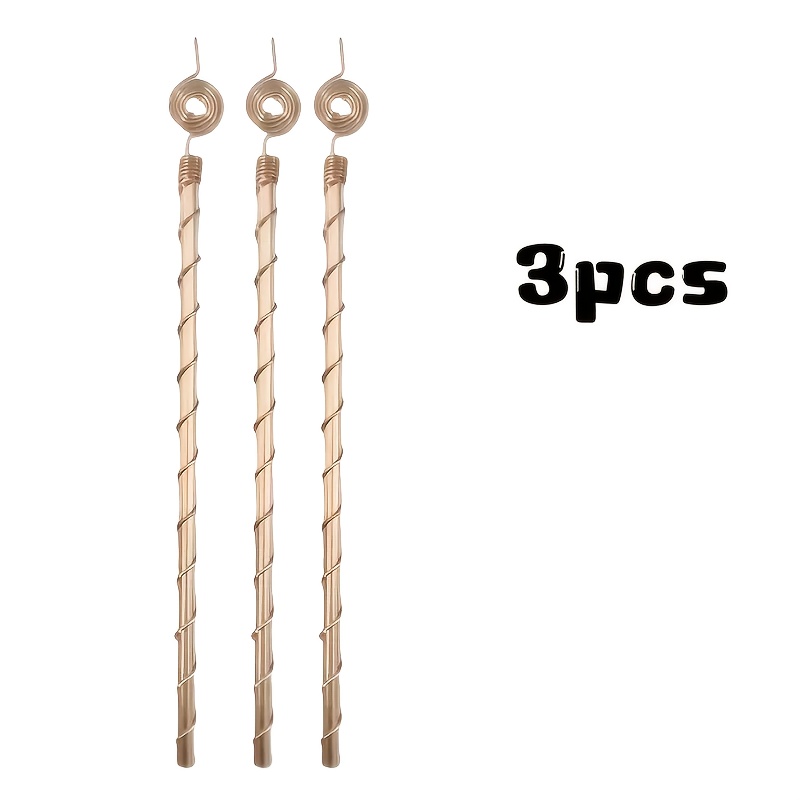 E-shop 1/3/6 Stk. Kupfer Garten Pflanzenstäbe - Langlebige Messing Antennen-Spule für Innen- & Außengärtnerei, Ideal für Gemüse und Blumen, Garten