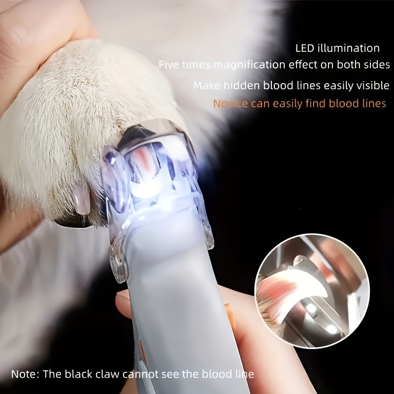 

1pc Led Pet Nail Clipper For Easy And Safe Paw Grooming