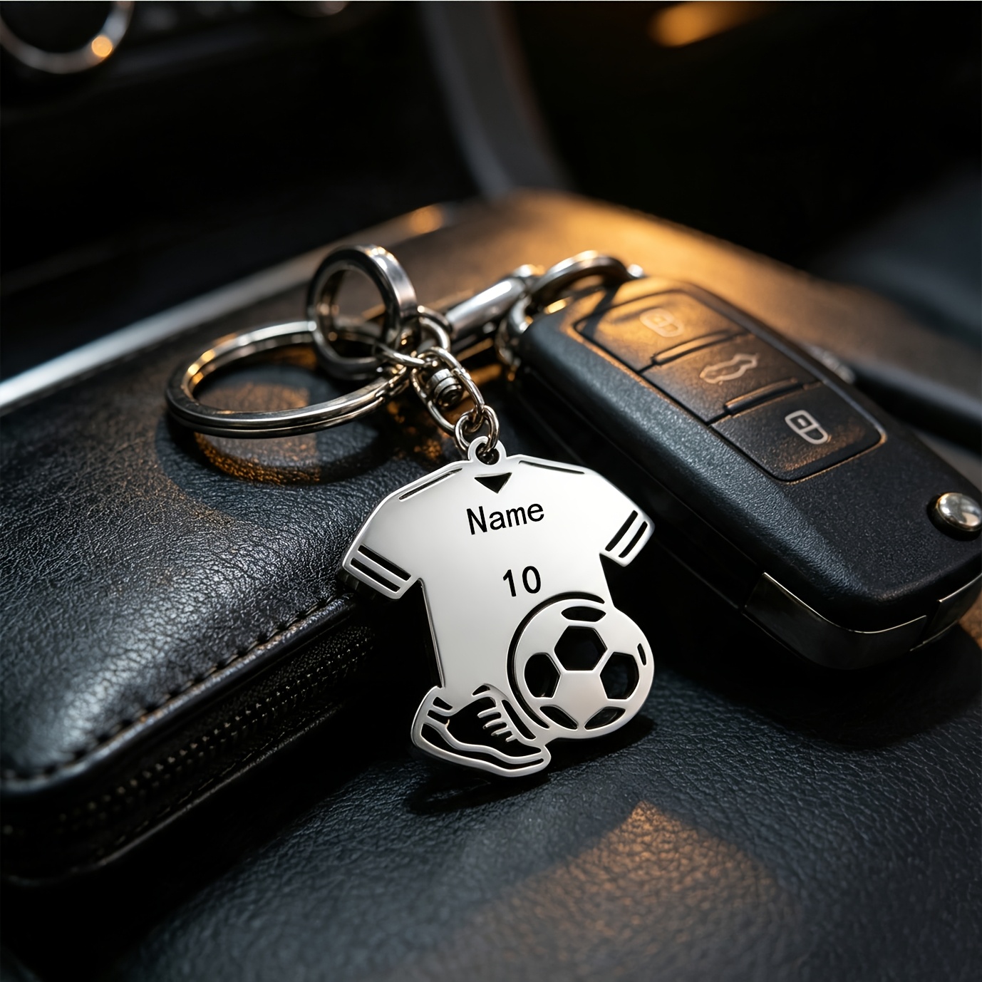 TEMU Customized Items, Keychain Accessories, Football Pendants, Personalized Football Pendants, Customizable With , Handy Gifts For Football Parties