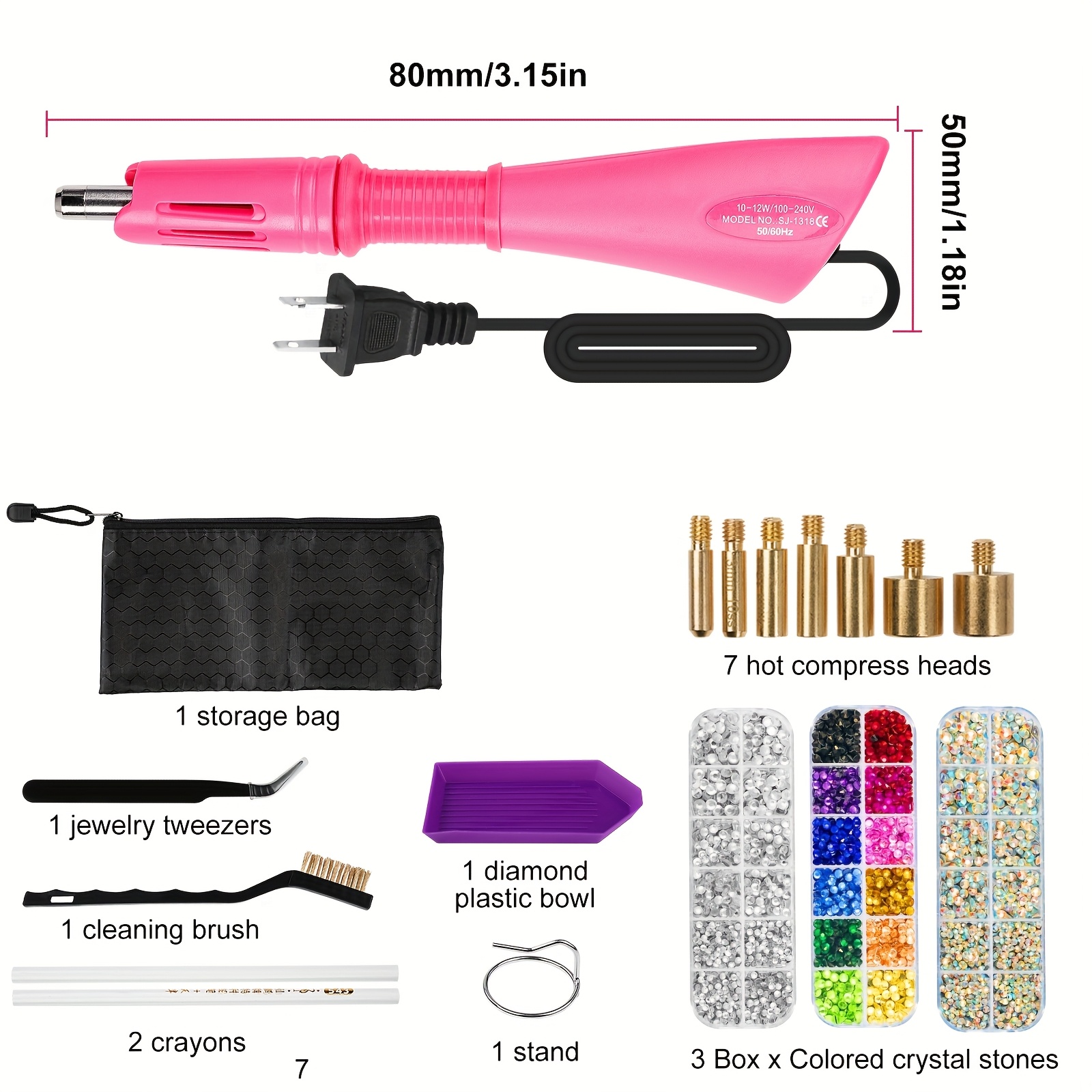 bedazzling kit   picker tool applicator diy hot fix   applicator wand tool kit for textiles crafts for blinging clothes fabric leather