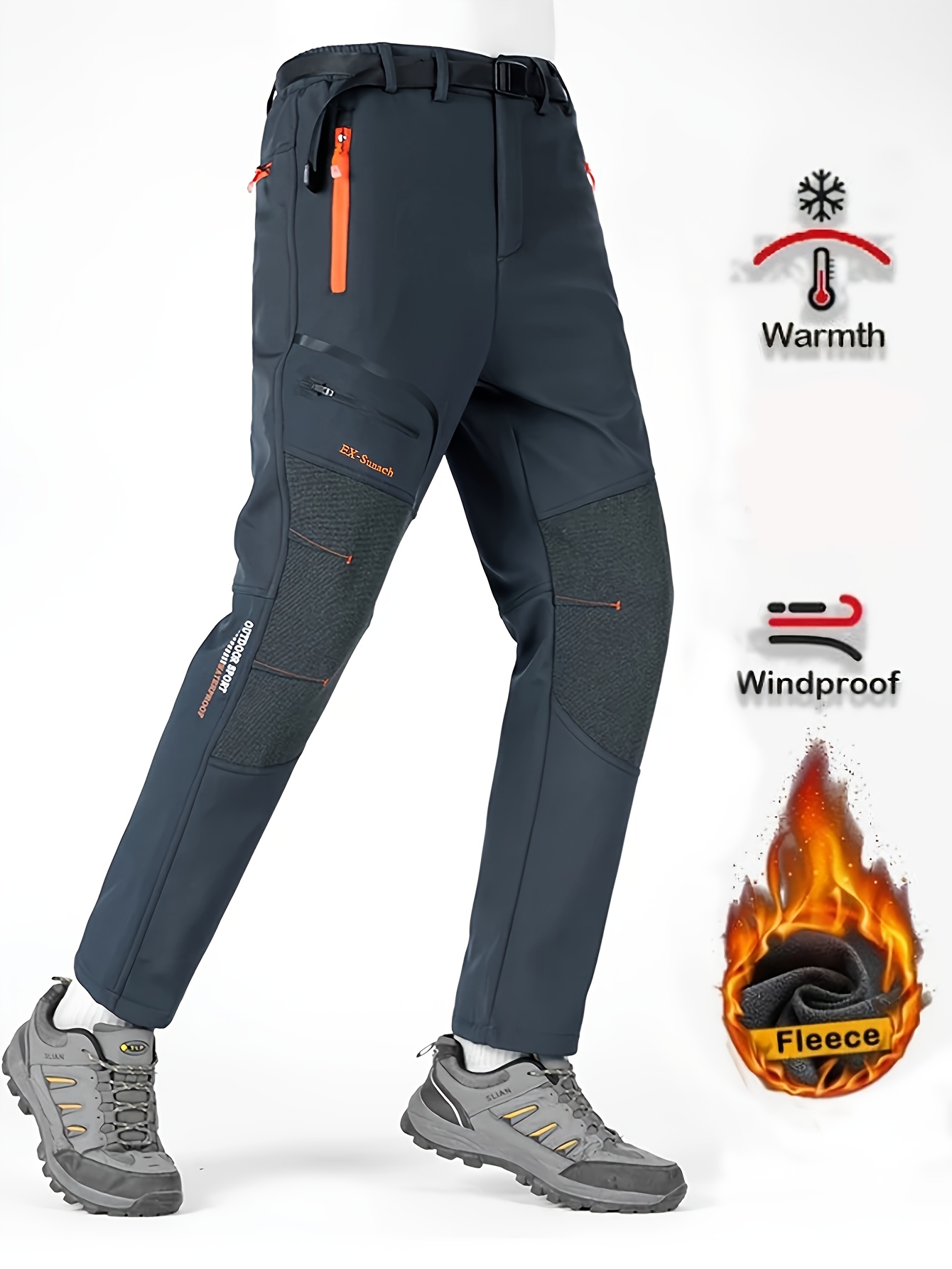 pantalones senderismo hombre estilo bolsillos Temu Chile - Main Image