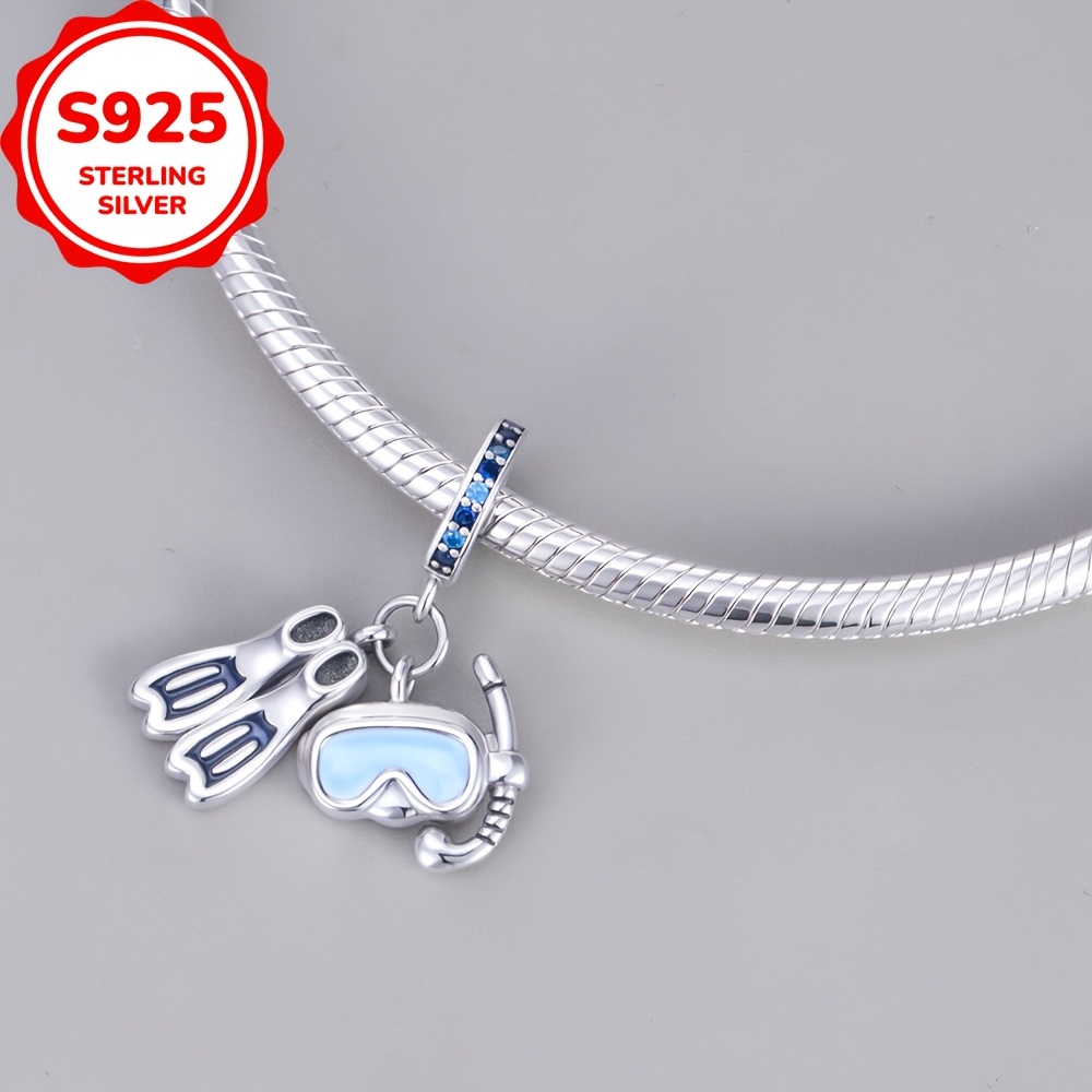 Diving Equipment Scuba Mask & Flippers Charm for Jewellery Making