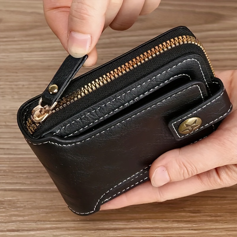 TEMU - Pu Wallet Zipper And Button Closure | | Multiple | Durable & Fashionable