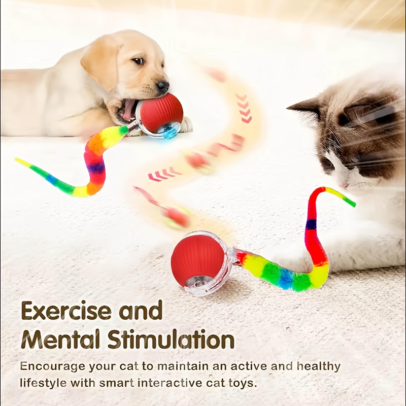 [Jouet intelligent] Nouvelle Balle Électrique pour Chat 2025, Jouet Intelligent Interactif Rechargeable par USB, Balle Roulante en ABS pour Chats et Chiens