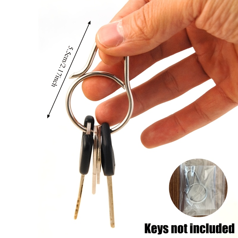 TEMU Titanium Alloy Integrated Quick-release Keyring - Anti-loss Belt Clip Car Keychain, Detachable Keychain, Unique Gift For Men And