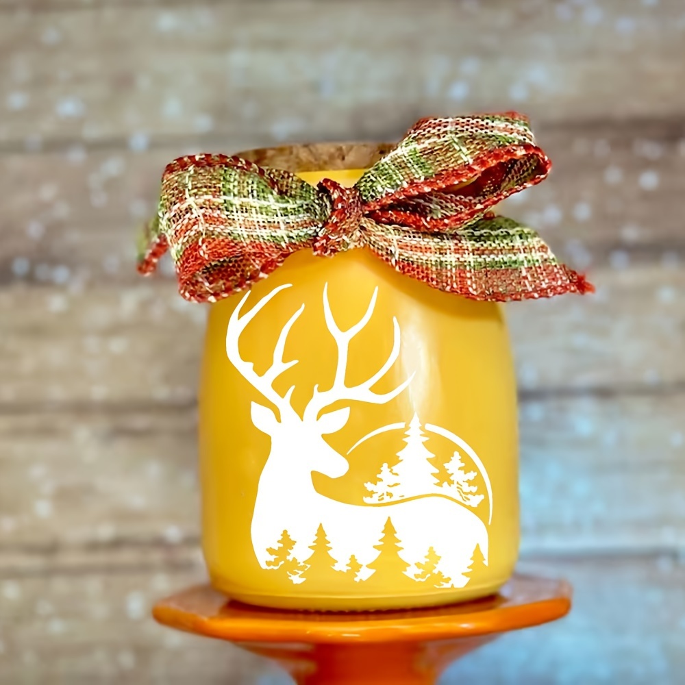 Deer Skill Screen Stencils Reusable Mountain Tree Deer
