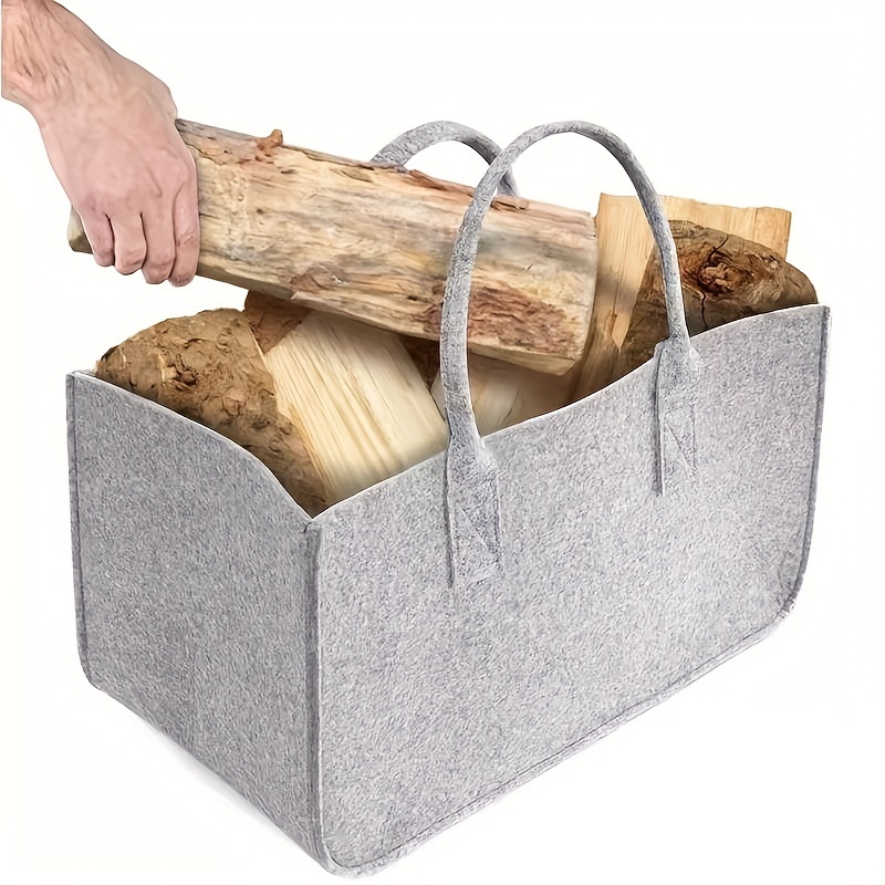 heavy duty non woven firewood carrier bag   for shopping storage details 10