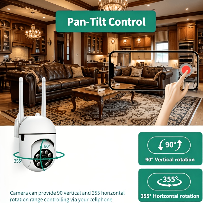 TEMU Hawkray 5pcs Spherical Security Camera | Motion Detection, 1080p Full Hd Resolution, Wireless Wifi Smart , Color Night Vision, Audio, 2.4/5ghz