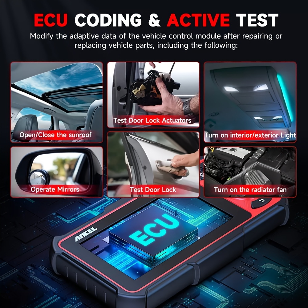 ANCEL DS300 Bidirectional Scan Tool, Wireless OBD2 Scanner Diagnostic Tool with FCA Autoauth/Active Test/All System Diagnose/28+ Resets/3-Year Update/Online Customer Service/Android 10.0