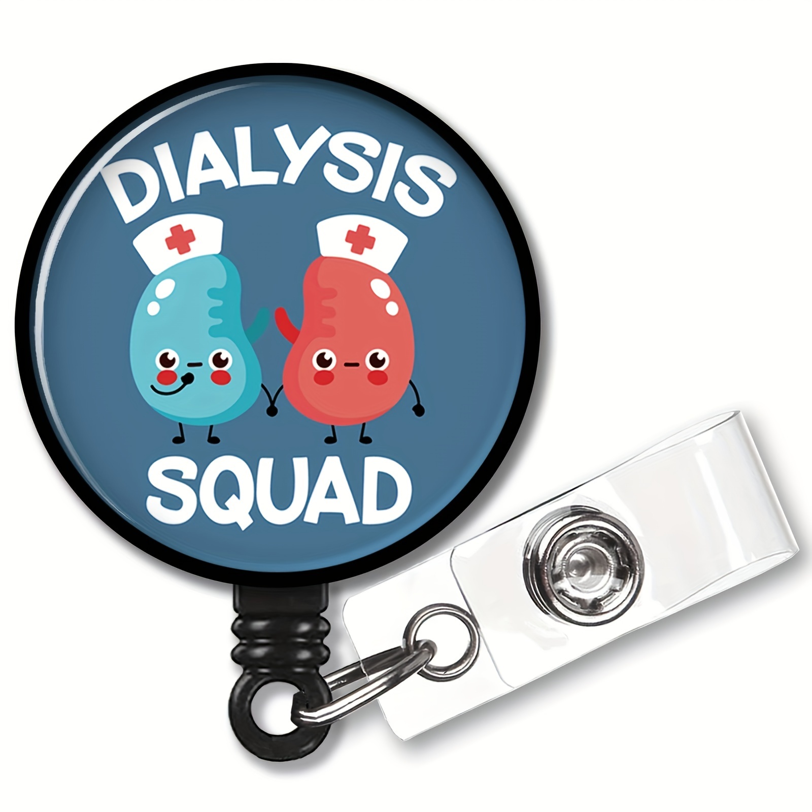 

Dialysis Squad Funny Retractable Badge Reel: Office Id Card Work Accessories, Thank You Gift, Nephrology Physician, Christmas Birthday Gift For Nurses And Colleagues