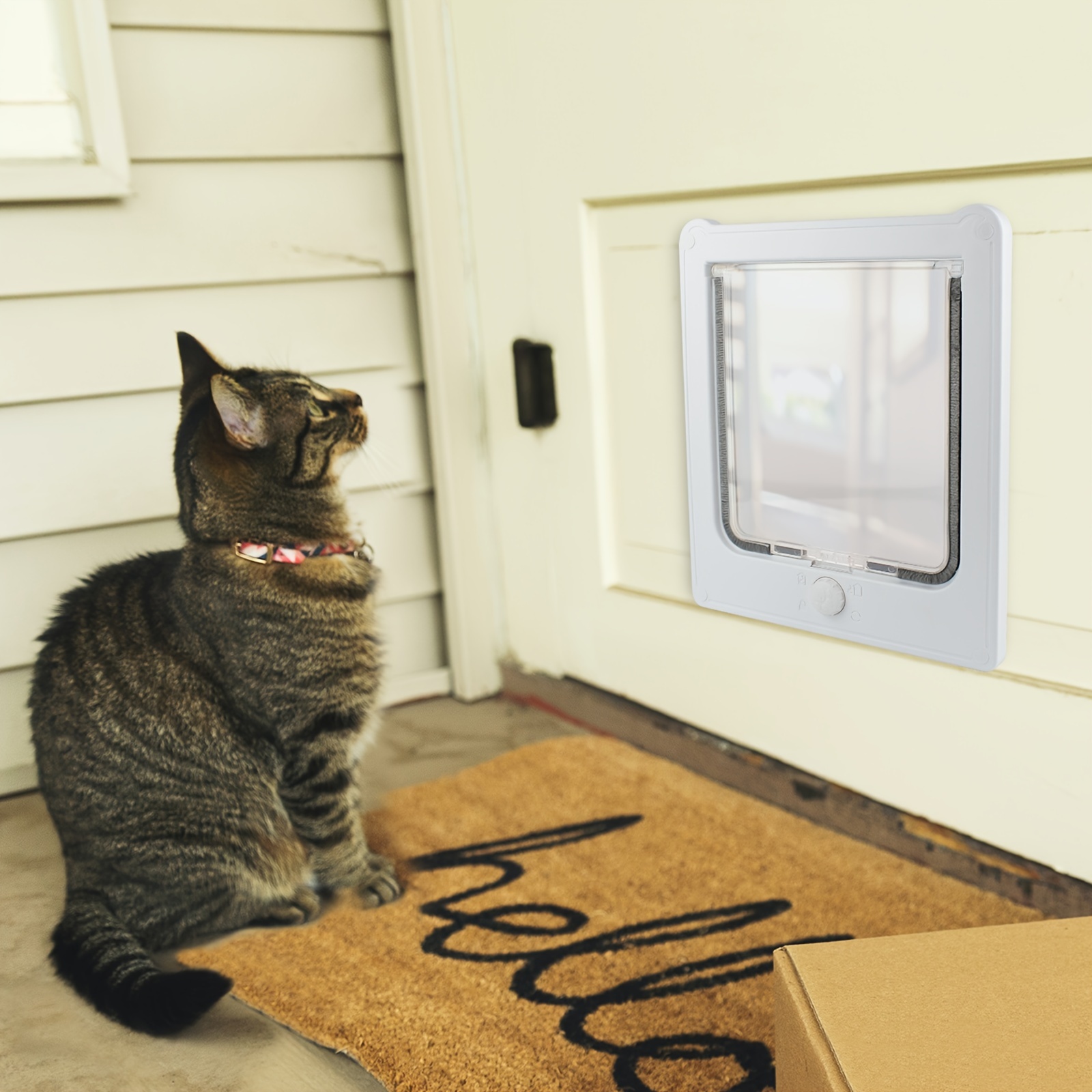 Pet Door Cat Door Flap Inside Designed for Exterior Wooden Metal Door  Locking Weatherproof, Cat Door For Window, Cat Flaps For Wooden Doors, Cat 