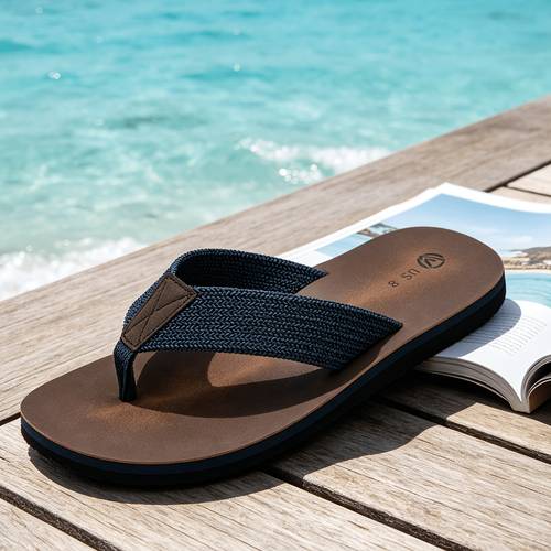 herren flip-flops mit fußgewölbestütze, sommer strand-pool-wasser-zehensandalen, hochwertige eva-wanderschuhe