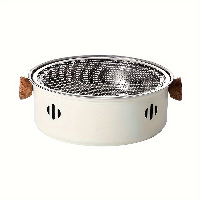 Portable Stainless Steel Barbecue Grill Pan for Tabletop BBQ