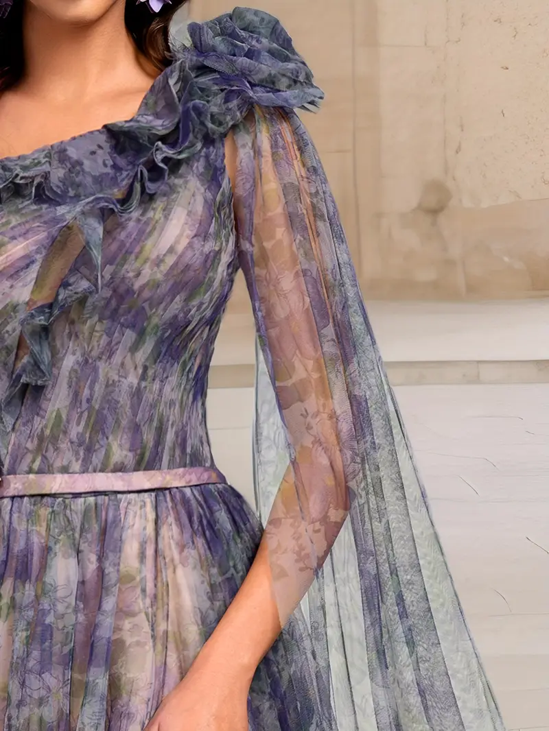 Elegante abo da sera con spalle scoperte verde scuro glterato - Lunss Elegante abo da sera con spalle scoperte verde scuro glterato - Lunss