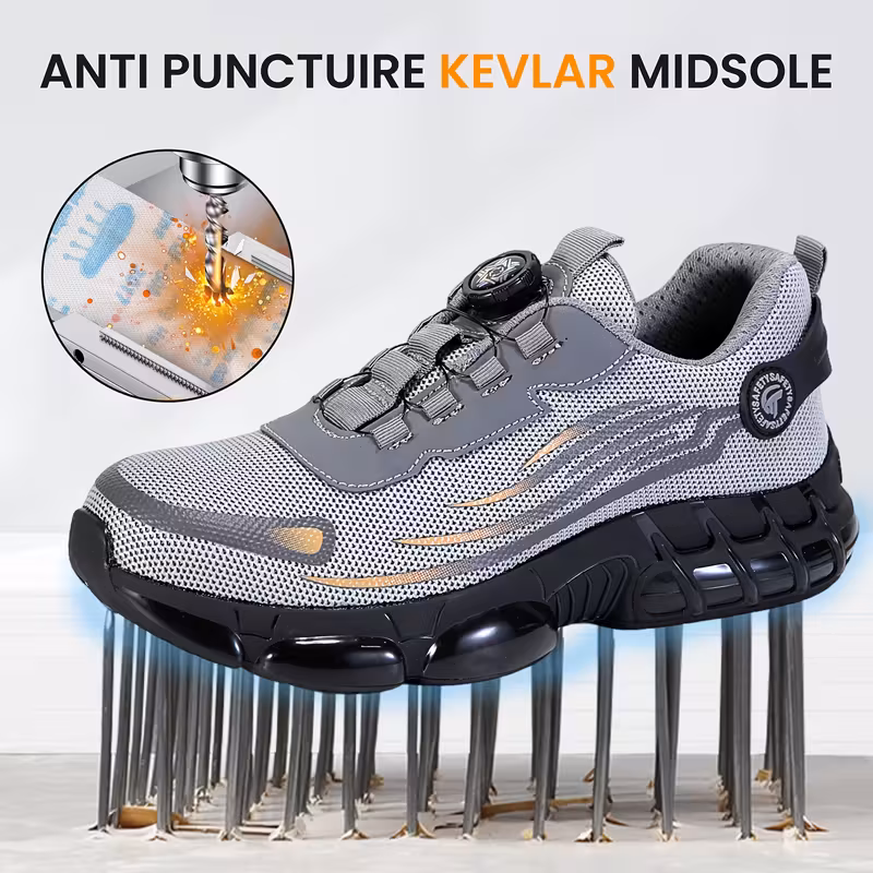 steel toe shoes for men lightweight safety shoes comfortable puncture proof slip on indestructible work shoes and fashion sneakers Product details 1